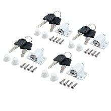 4pcs Alloy Sliding Door Window Bolt Locking Catch Push Lock Home Patio Security Security Fixing Accessories