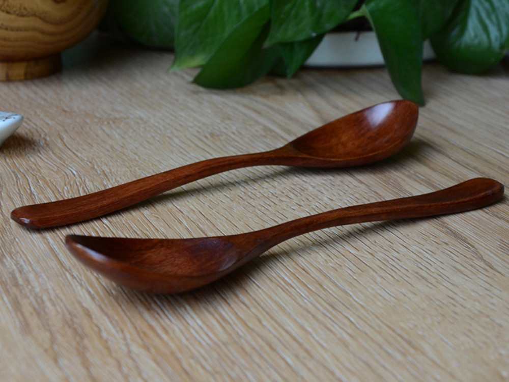 Cucharas de madera para sopa, accesorio para mezclar batir y cocinar, cuchara de mango largo con estilo japonés, Ute #60