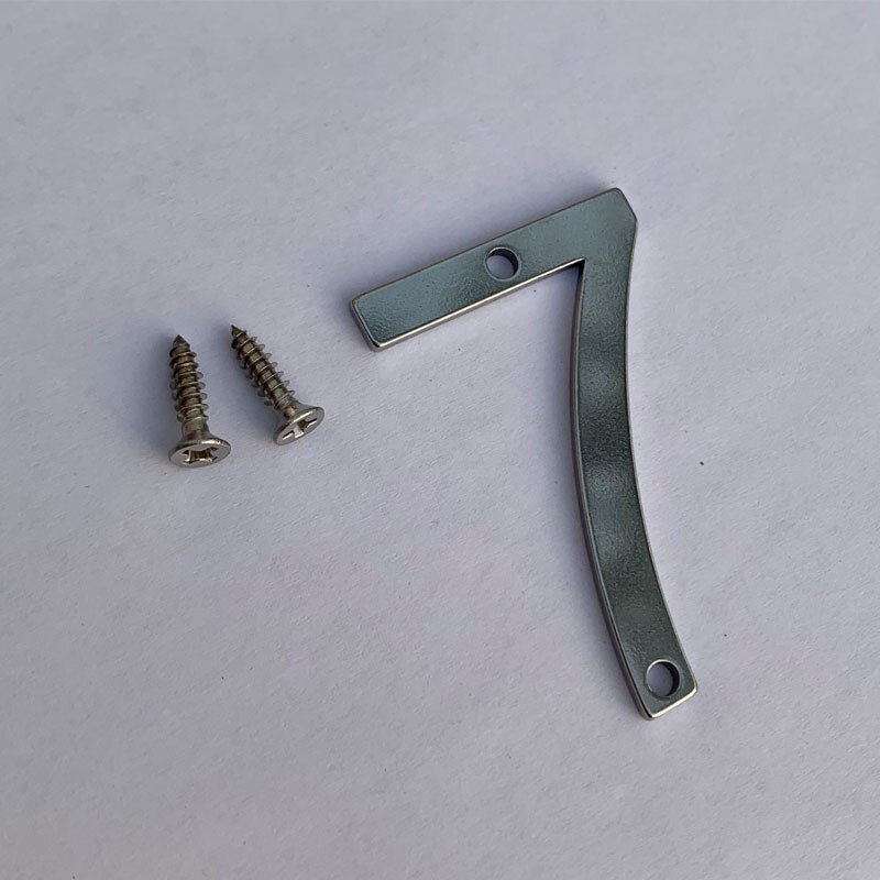 50mm Stainless Steel House Numbers With Screws Metal Digital Label Doorplate Door Plaque Number Signs For Mailbox Street Numbers: Number 7