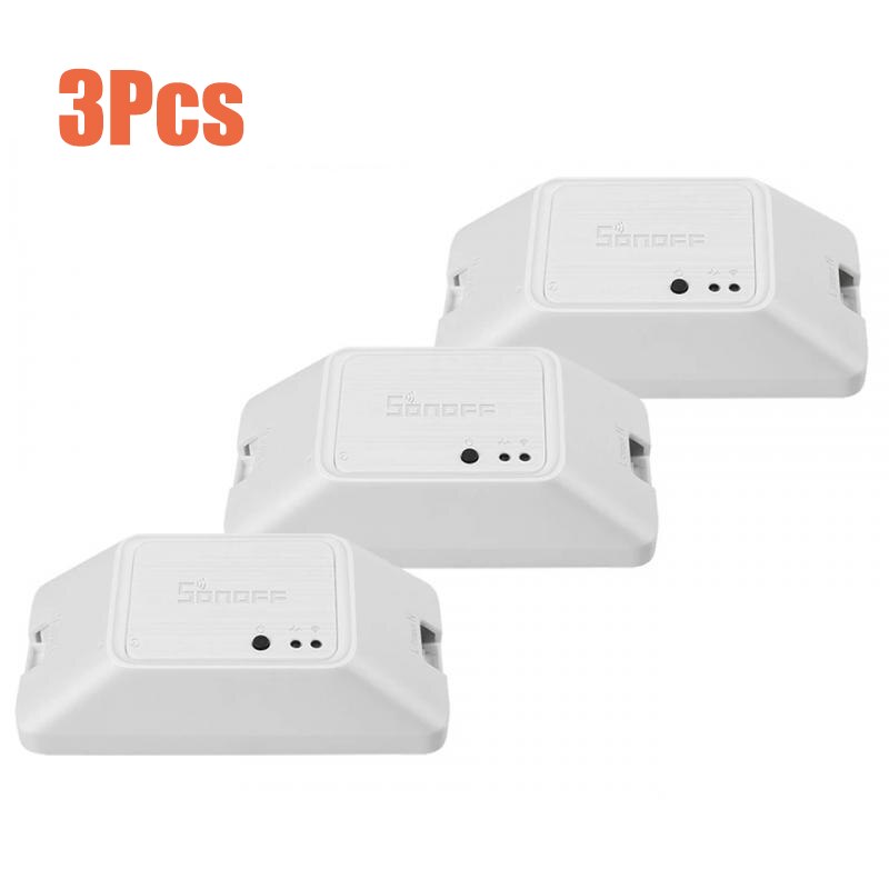 SONOFF-interruptor inteligente Zigbee BASICZBR3 para hogar, dispositivo de Control de voz de 100-240V, CA, Alexa, funciona con concentrador de SmartThings para iOS/Android: 3 Pieces