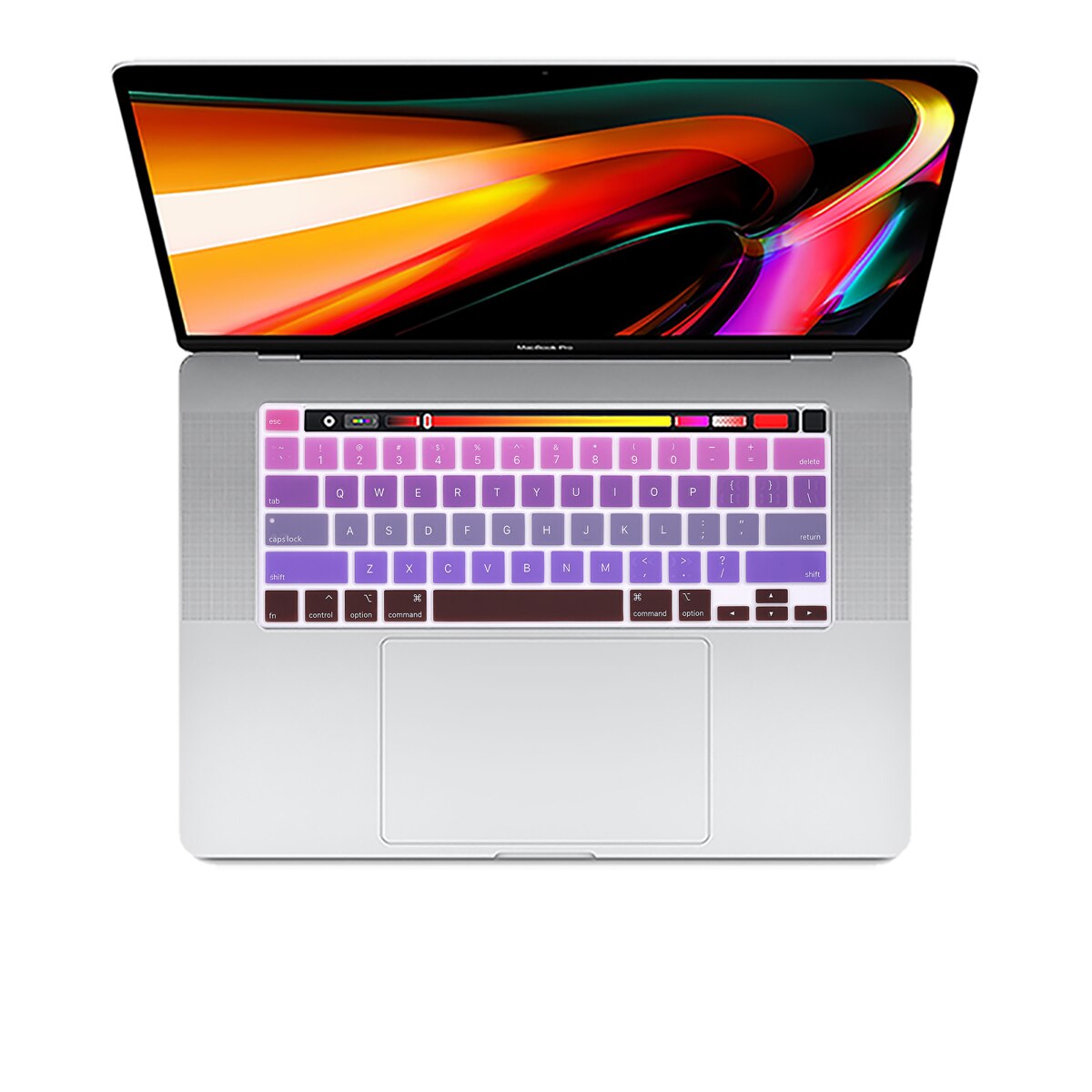 Us Layout Skin Voor Macbook Pro 13 M1 Chip A2338 Us Toetsenbord Cover Silicon Rainbow Waterdicht Pro 13 M1 a2338 Toetsenbord Film: US-Rainbow-brown
