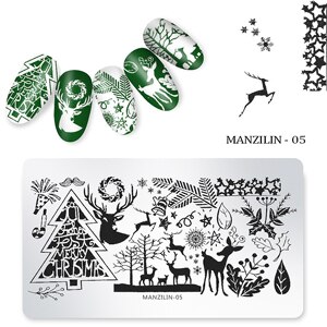 1 pièces Nail Art noël estampage plaques flocon de neige modèles bricolage ongles timbre modèle manucure outils de beauté: 05