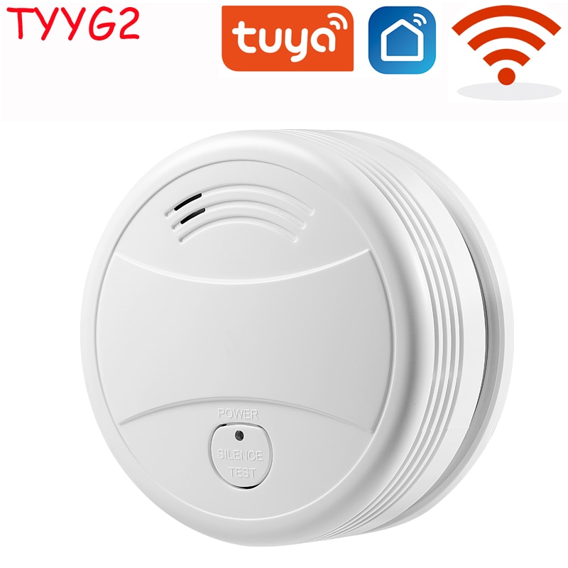 Independent Smoke Detector Sensor Fire Alarm Home Security System Firefighters Tuya WiFi/433mhz Smoke Alarm Fire Protection: TYYG2 WIFI alone