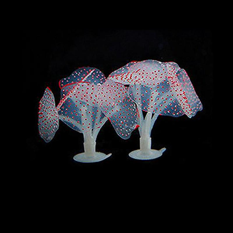 Pecera Artificial de silicona brillante para acuario, plantas de Coral, ornamento subacuático, accesorios de decoración de paisaje acuático: yellow
