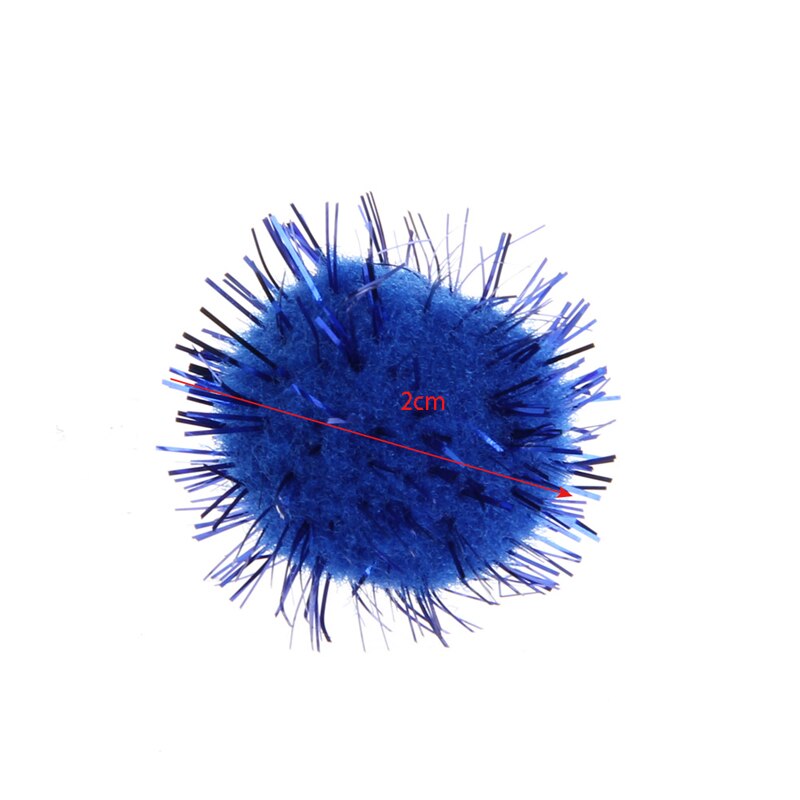 100Pcs Colorful Mini Sparkly Glitter Orpello Palle Piccolo Pom Sfera Per Il Gatto Giocattoli R9JD