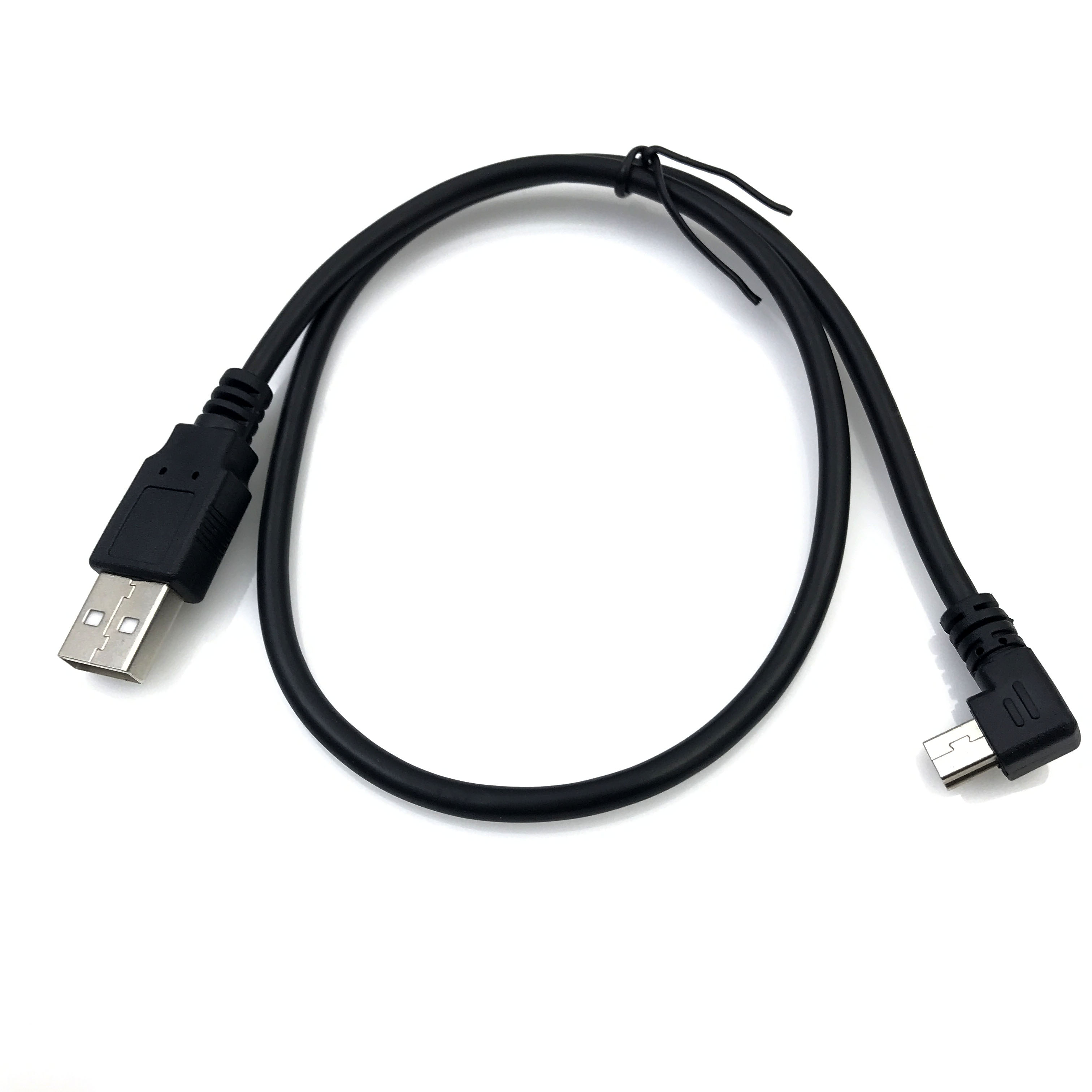 Usb 2.0 Male Naar Mini Usb Up Down Links Haaks 90 Graden Kabel 0.25M 0.5M Voor Camera MP4 Tablet