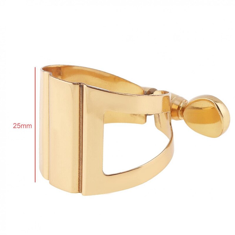 2 Pcs Saxophone Mouthpiece Ligature - Gold Plated Closure for Bb Tenor Soprano Reeds
