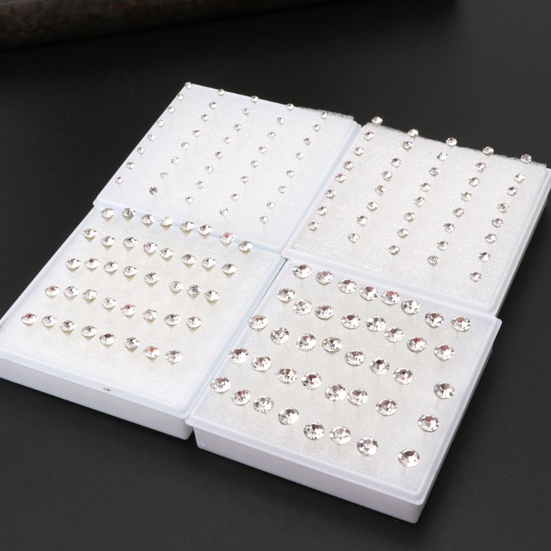 Brincos pequenos coloridos de plástico com strass, 20 pares de brincos pequenos, brincos hipoalergênicos para mulheres, moda feminina