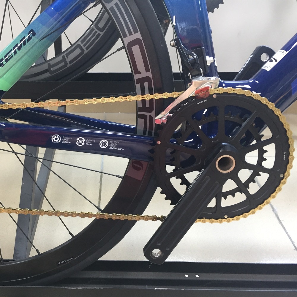 YBN-cadena de 11 velocidades para bicicleta de montaña, 116L, para Shimamo SRAM Campagnolo, cadena hueca dorada para bicicleta