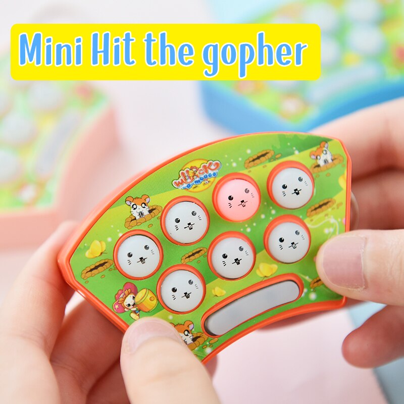 Leuke Mini Gopher Kinderen Palm Handen-Op Snelheid Spel Met Licht Muziek Puzzel Kids Speelgoed Educatief Speelgoed