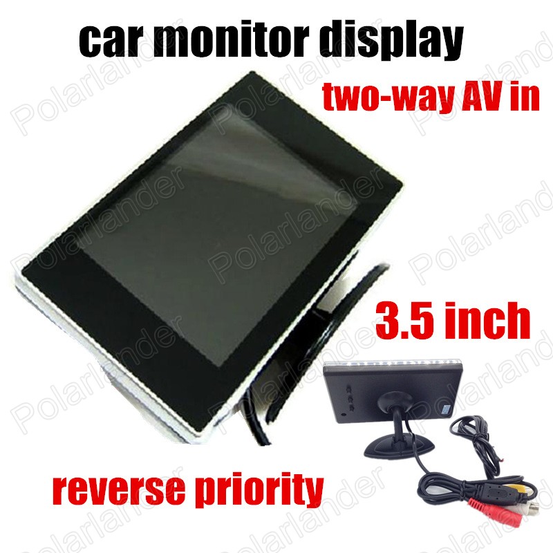Auto 3.5 inch TFT LCD-KLEURENBEELDSCHERM voor DVD Reverse prioriteit twee-weg AV in auto monitor display