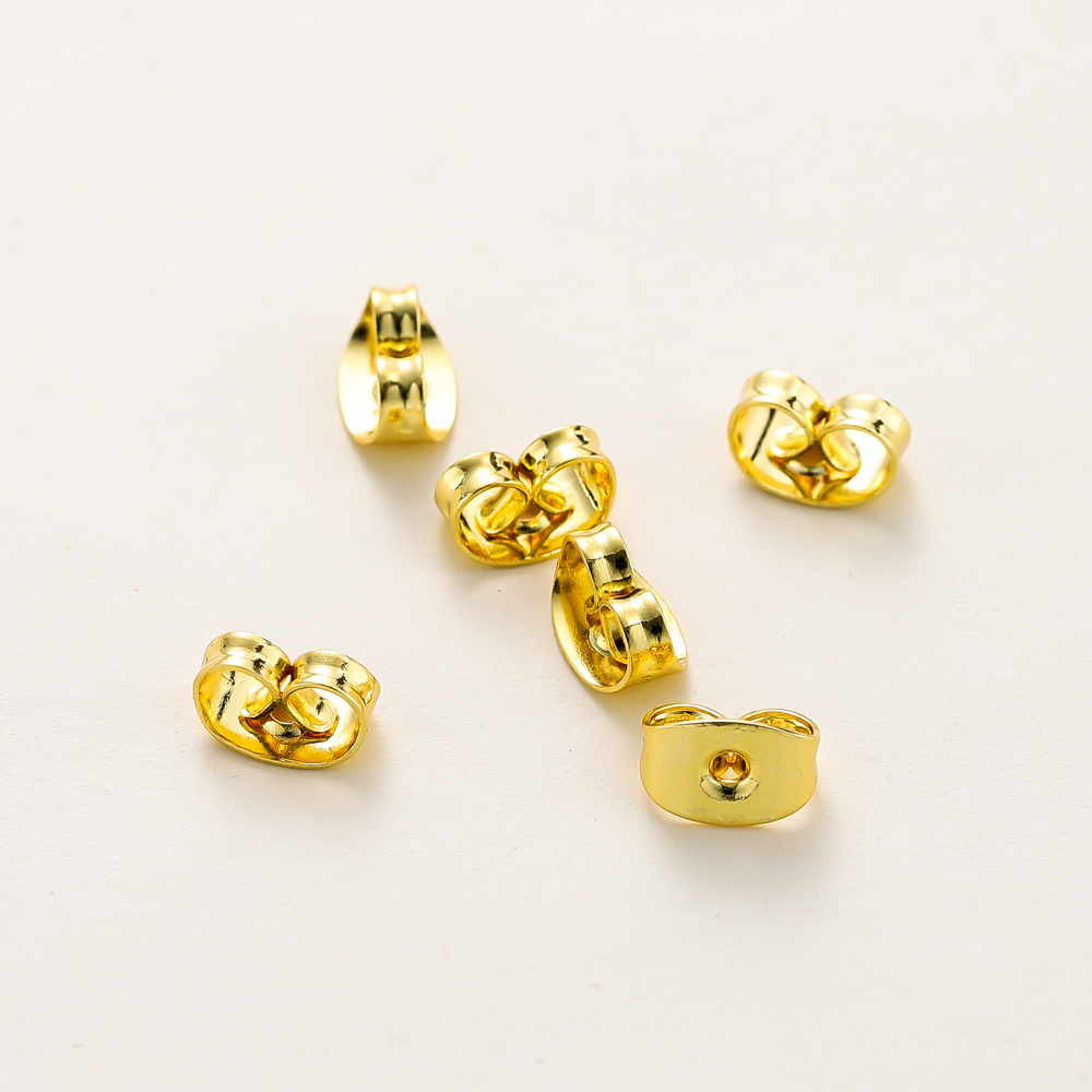 50pcs 14K/18K Gold Plated Small Size Earing Back Stopper Butterfly Earing Plug For DIY Jewelry Making Earing Pendant Finding: 12mm / black