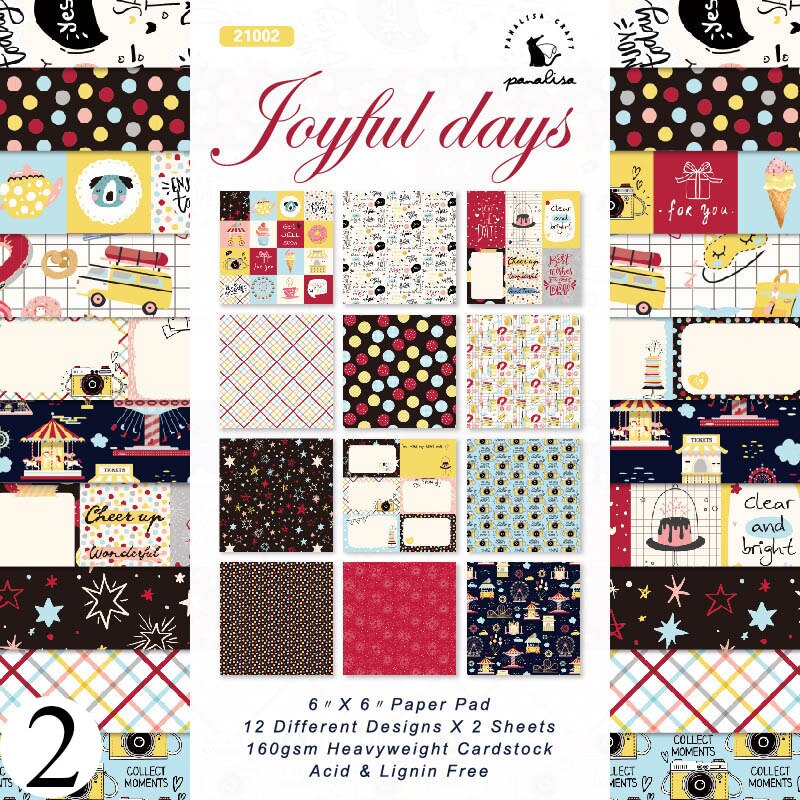 24 Sheet/Pack Cute Material Paper Set Writing Paper Card For Sticker Scrapbooking Planner Crafts Wrapping Decorative Stationery: 2