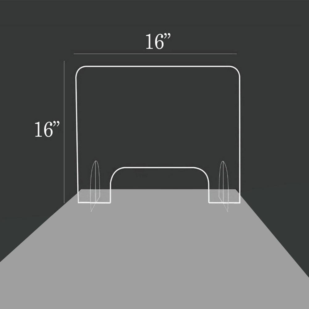 Akryl nysskydd sköld plexiglas skydd säkerhet bänkskiva 40 x 40cm sköld barriär för restaurang livsmedelsbutiker salonger: Default Title