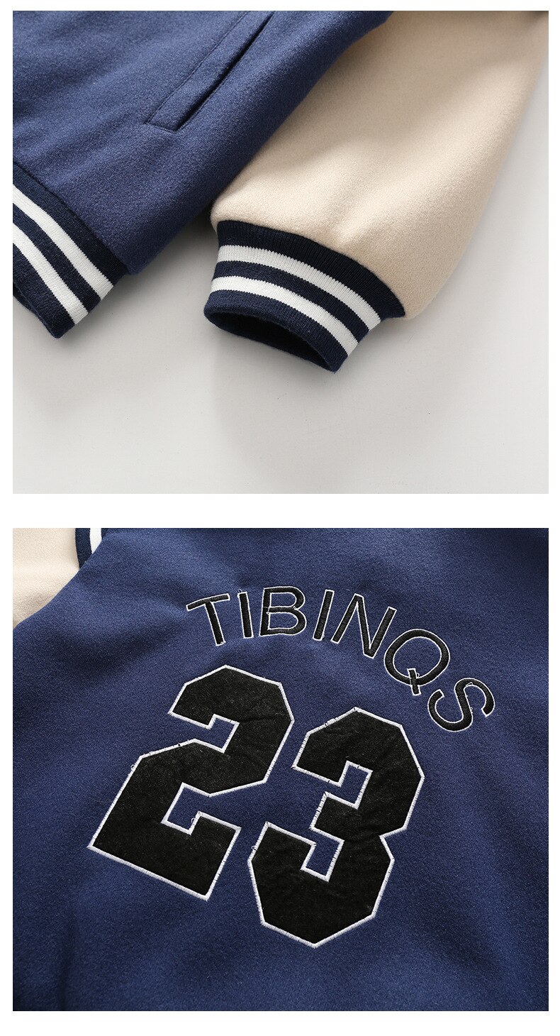 Cappotto con cappuccio da bambino autunno inverno 8 10 12 anni cappotto di lana addensato per bambini