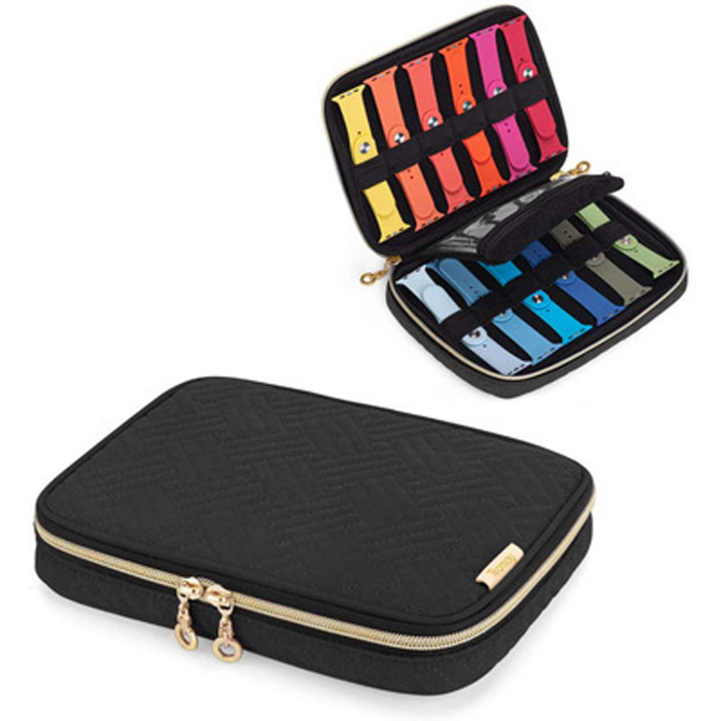 Pour apple watch boîte de rangement de bracelet de montre pochette de voyage boîtes de sangle de montre multifonction boîte de rangement de bracelet de montre