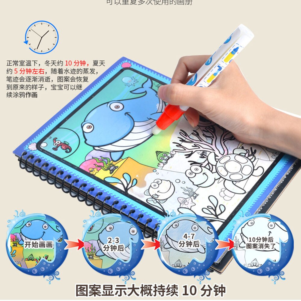 Magic Water Drawing Book Coloring Book Doodle & Ma... – Grandado