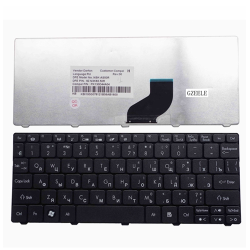 GZEELE RU laptop Keyboard for Packard Bell Dot SE SE2 SE3 S/E E2 E3 ME69BMP Replacement Keyboards RU: black