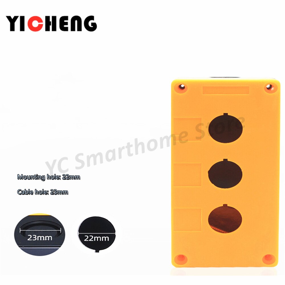 1Pcs One hole Waterproof button box switch control box switch cassette /Mounting hole 22mm