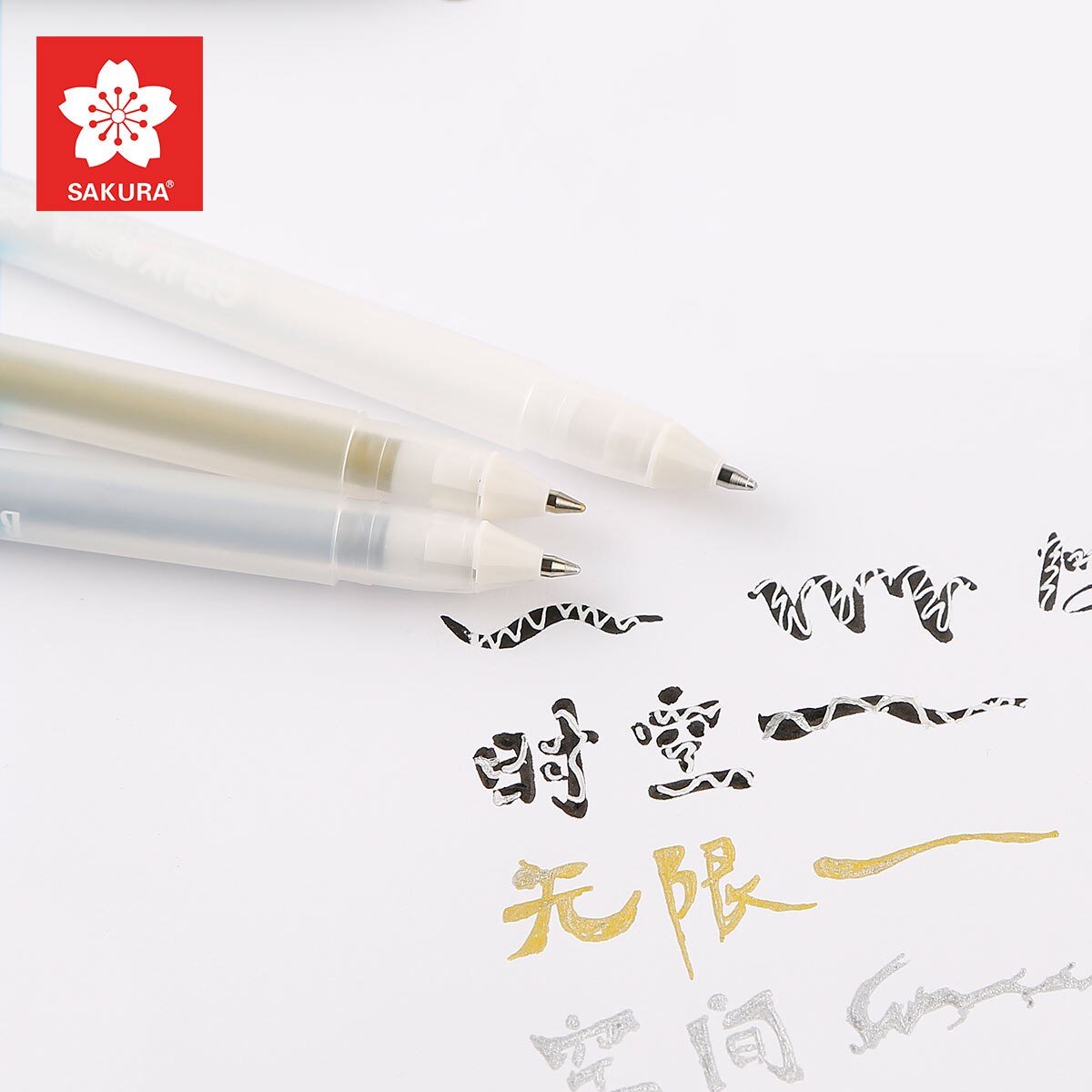 Japan sakura highlight penn hvit fine line penn vanntett maling penn hvit gull sølv 1 stk