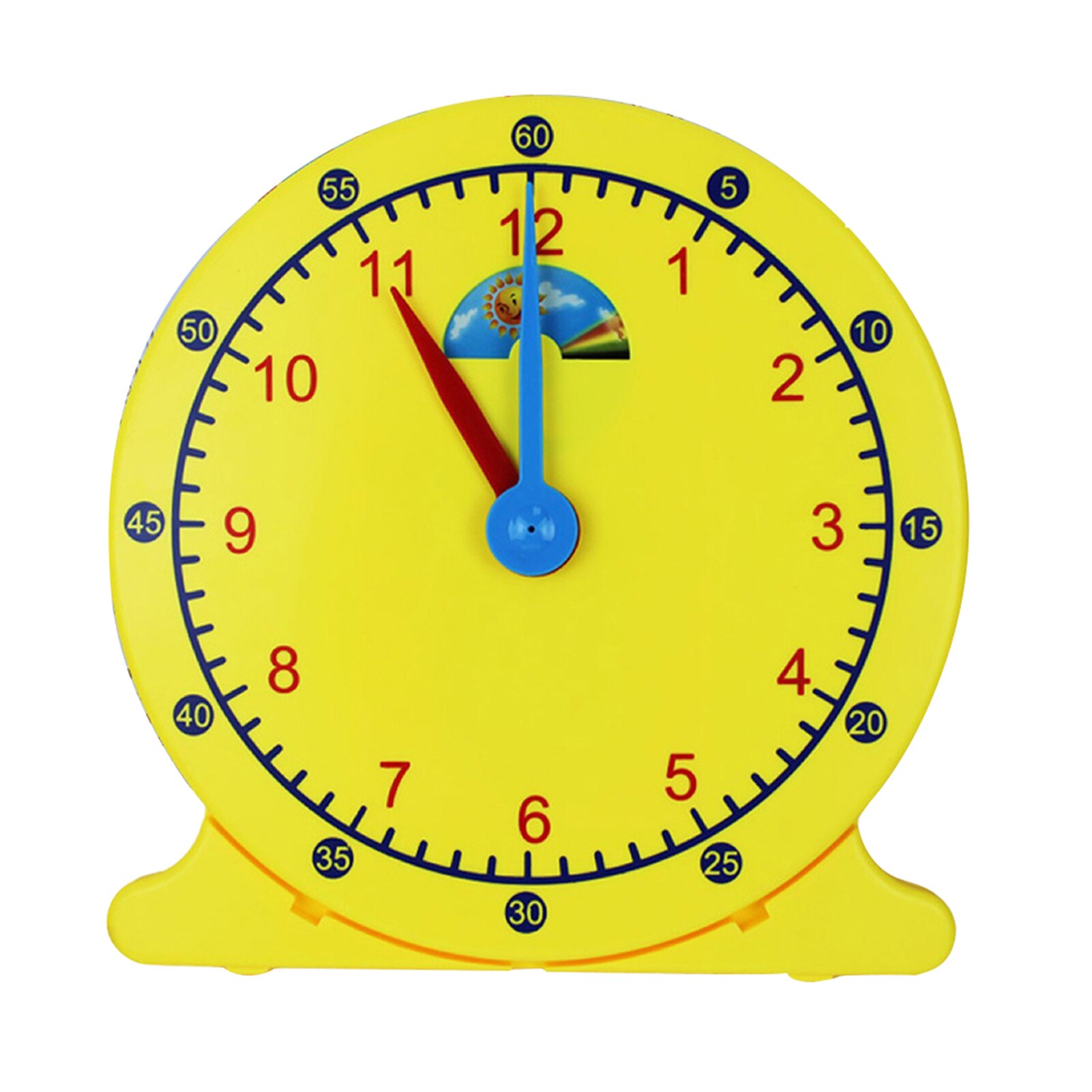 12 Inch Teaching Clock With Stand Teachers Students Early Education Classroom Demonstration Night And Day Adjustable Time Maths: Default Title