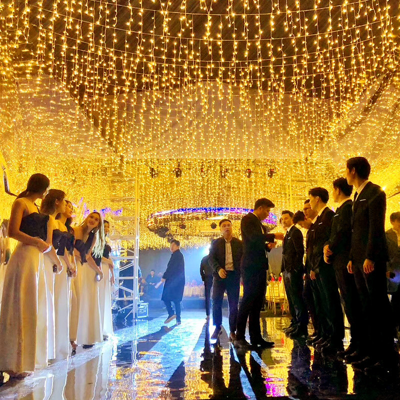 40M Eiszapfen Lichterketten LED Lichterkette Weihnachtsgirlande mit Fernbedienung für Neujahr Party Hochzeit Garten Terrasse Dekor