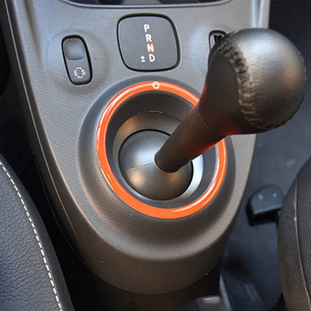 Adesivo decorativo per pannello cambio modifica auto per la nuova Mercedes Smart 453 Fortwo Forfour accessori auto Styling interno: Orange