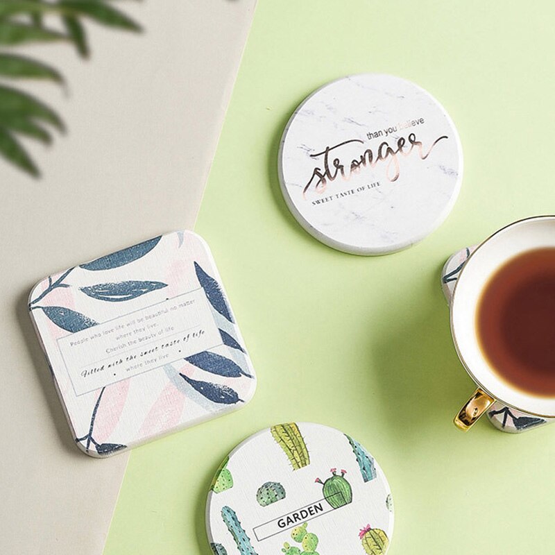 Waterabsorptie diatomeeënaarde keukenaccessoires eetkamerdecoratie onderzetter 1 st koffiebekermat snel drogende mokmatten antislip