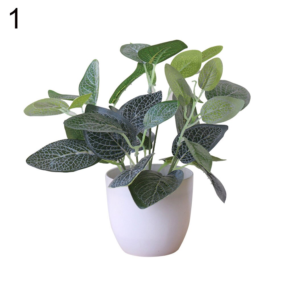 Fresh Artificial Foliage Plant Potted Bonsai Wedding Party Mall Desktop Decor: 1