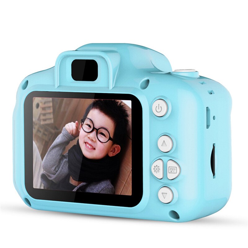 Real mini câmera crianças brinquedos dos desenhos animados 2 Polegada hd tela câmeras digitais gravador de vídeo filmadora língua comutação cronometrado tiro