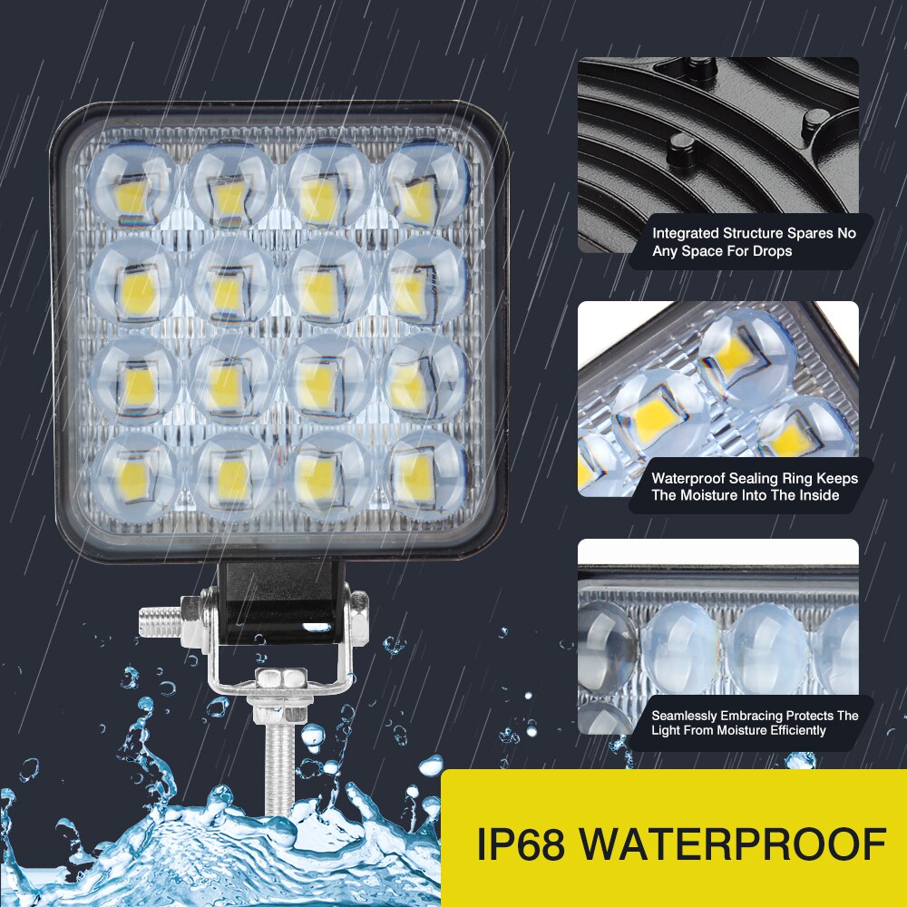 Led light bar 48w Led bar 16barra Led car light For 4x4 led bar offroad SUV ATV Tractor Boat Trucks Excavator 12V 24V work light