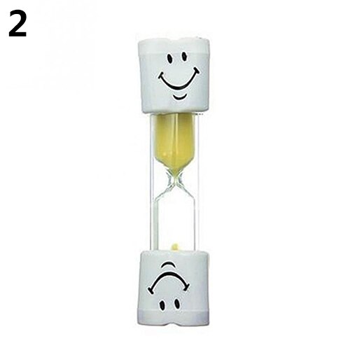 Kinderen Kids Tandenpoetsen Timer 3 Minuten Smiling Face Zandloper Zandloper Douche Zandloper Zandloper Klok Zandloper: Yellow