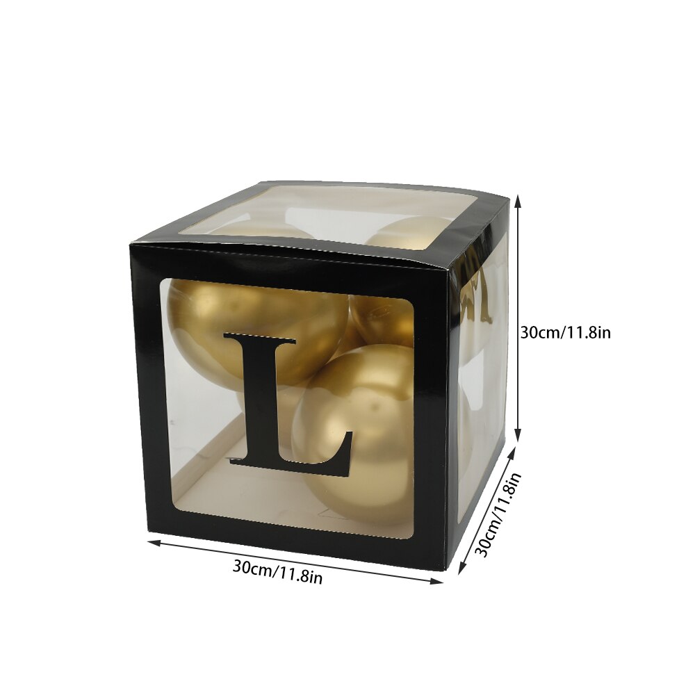 4pcs LOVE Balloon Box Transparent Balloon Box Wedding Birthday Party Christmas Decorations Adult Kids Ballons Accessories