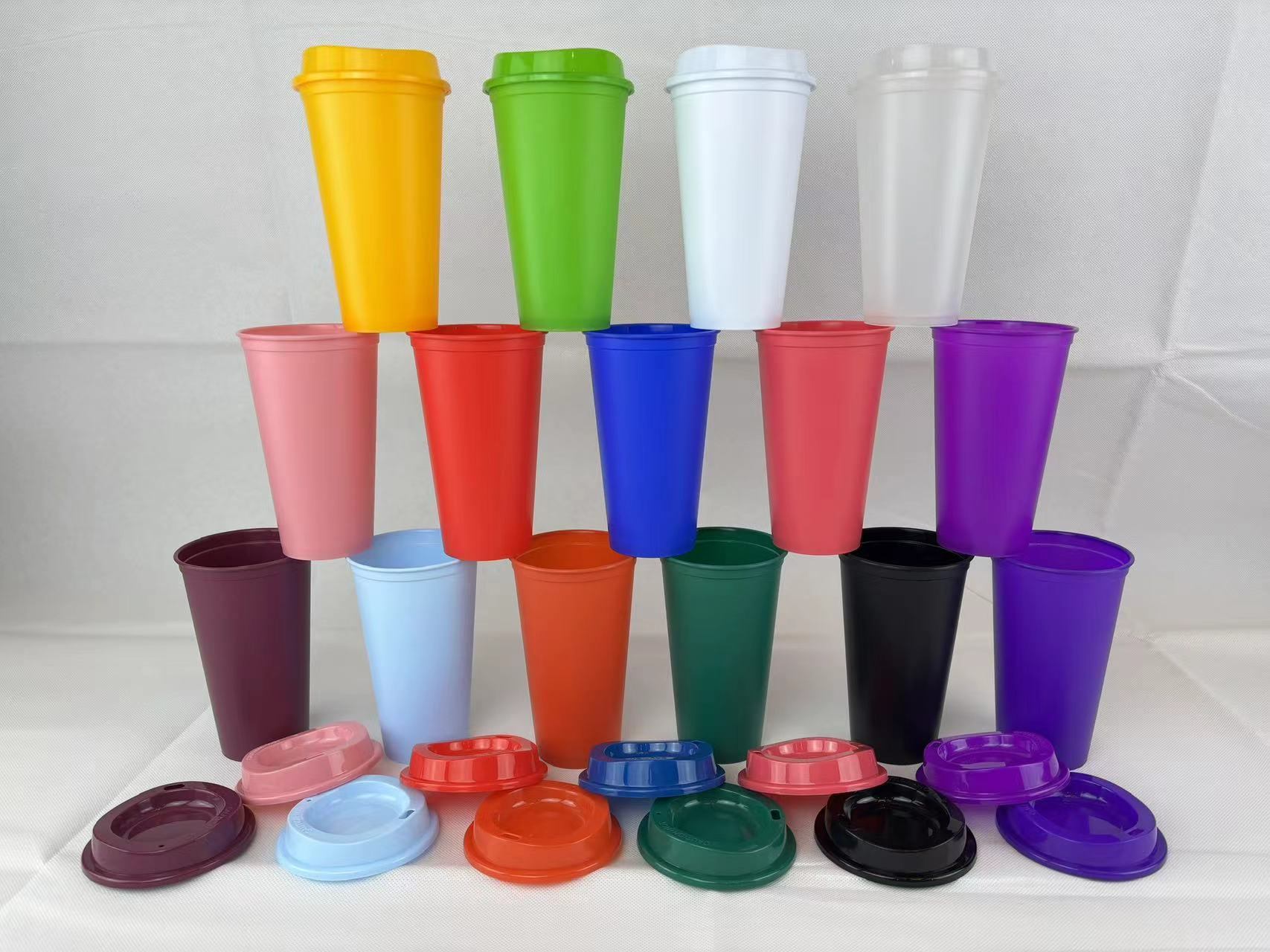 BPA free reusable 480ml 16oz plastic coffee cup travel coffee mug cup drink cup to go