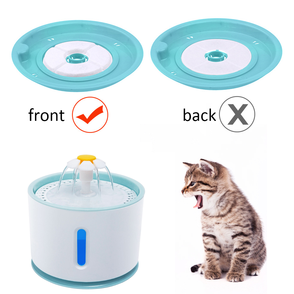 Filtros de carbón activado circundantes para mascotas, reemplazo de filtro de carbón para fuente, gato, perro, bebida de agua, 360 grados, 6 piezas/8 piezas