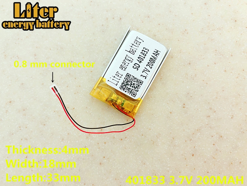 Batterie de remplacement Li-ion li-polymère 3.7V 200mAh, pour SONY MP3 NW-E002 NW-E003 NW-E005, prise d&#39;origine 401833