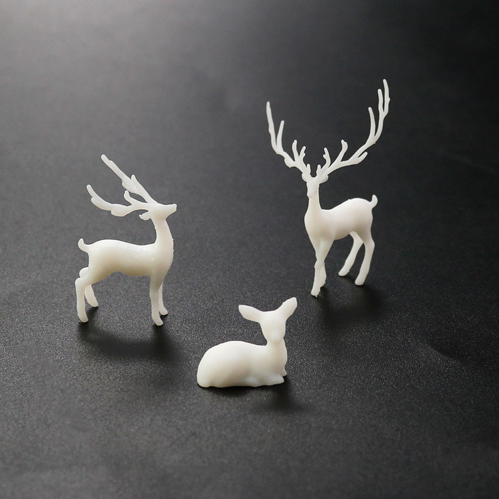 Voor leuke 3D Elanden Decoratie Bos Miniaturen Micro Landschap Decoratie Hars Vuller Kristallen Bol Plastic Fee Herten