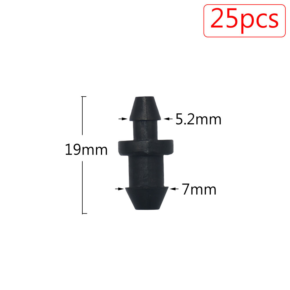 25pcs 1/4'' 1/8'' Plastic Hose Connector Joint Barbed Tees Cross Eng Plug Fitting For Garden Irrigation Drip Irrigation System: Pink