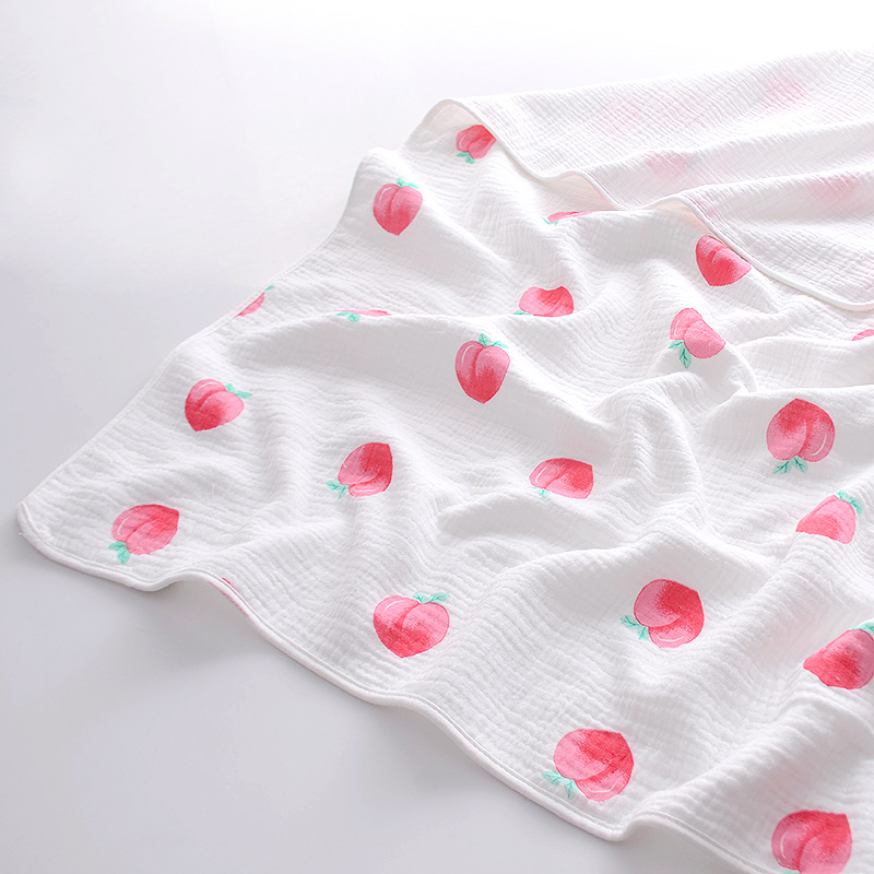 Manta de algodón puro, Toalla de baño para bebé, de cuatro capas gasa, suave manta transpirable para niños, manta fresca para el verano 105x105cm: 01