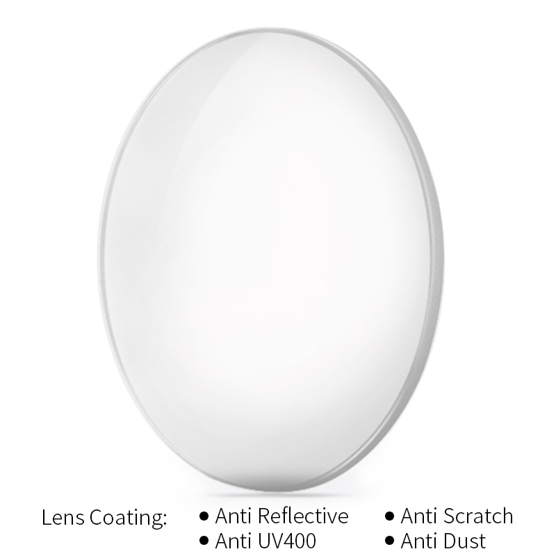 1.61 Prescription Lenses 1.56 Clear Optical Single Vision Lens 1.67 Index 1.74 HMC Myopia Resin Anti-UV Lenses,2Pcs