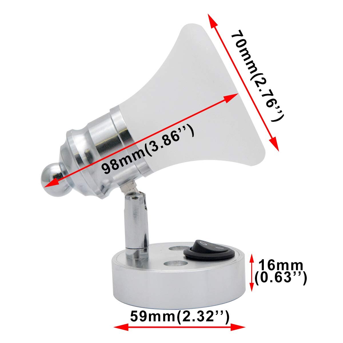 3500K 12V150LM LED Interior Light RV Caravan Trailer Boat Wall Mount Bedside Book Lamp