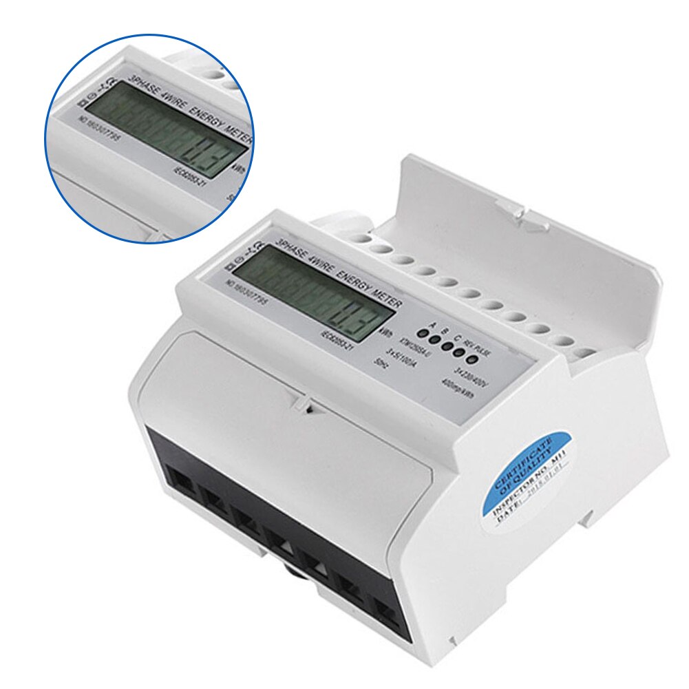 Three-Phase 4 Wire Energy LCD Digital Meter XTM1250SA-U Three-Phase Meter 4-Wire Electricity Calibrated Meter For DIN Rail