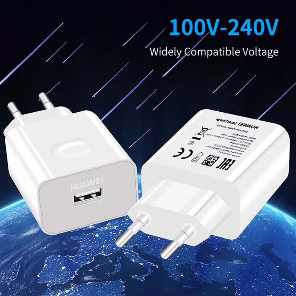 HUAWEI Supercharge EU For Mate9 10Pro P10Plus Fast Charger Quick Travel Wall Adapter 5V/4.5A 4.5V/5A 5V/2A Type-C 3.0 USB Cable