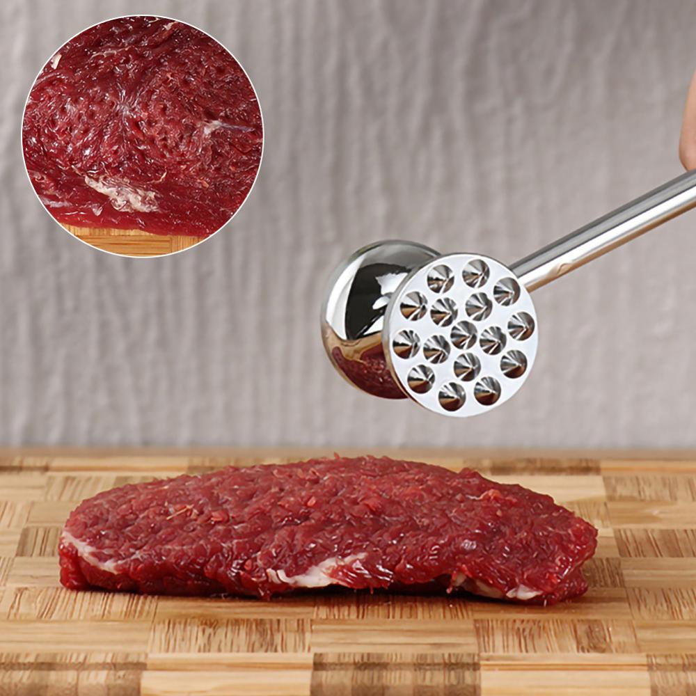 Steak Tender Meat Beat Hammer Kitchen Household stainless steel Knock Loose Beef mace