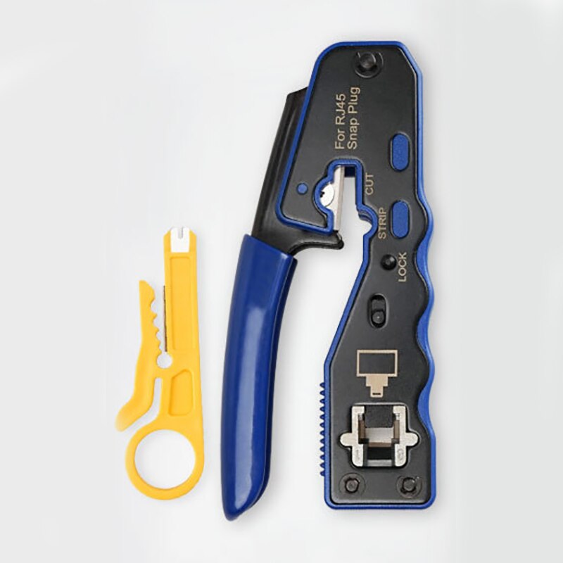RJ45 Cable Crimper Ethernet Hole Connector Crimping Tool Multi-Function Network Tool Cable Clamp Wire Stripper Set