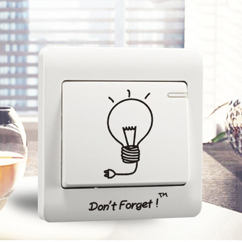 Cute On-off Light Switch Remoable Wall Sticker Self-adhesive Wallpaper For Kids Baby Living Room Home Murla Decor