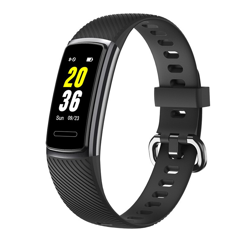 FEOOE Smart Bracelet Step Counting Information Reminds Bluetooth Male and Female Couples To Wear A Smart GT: black
