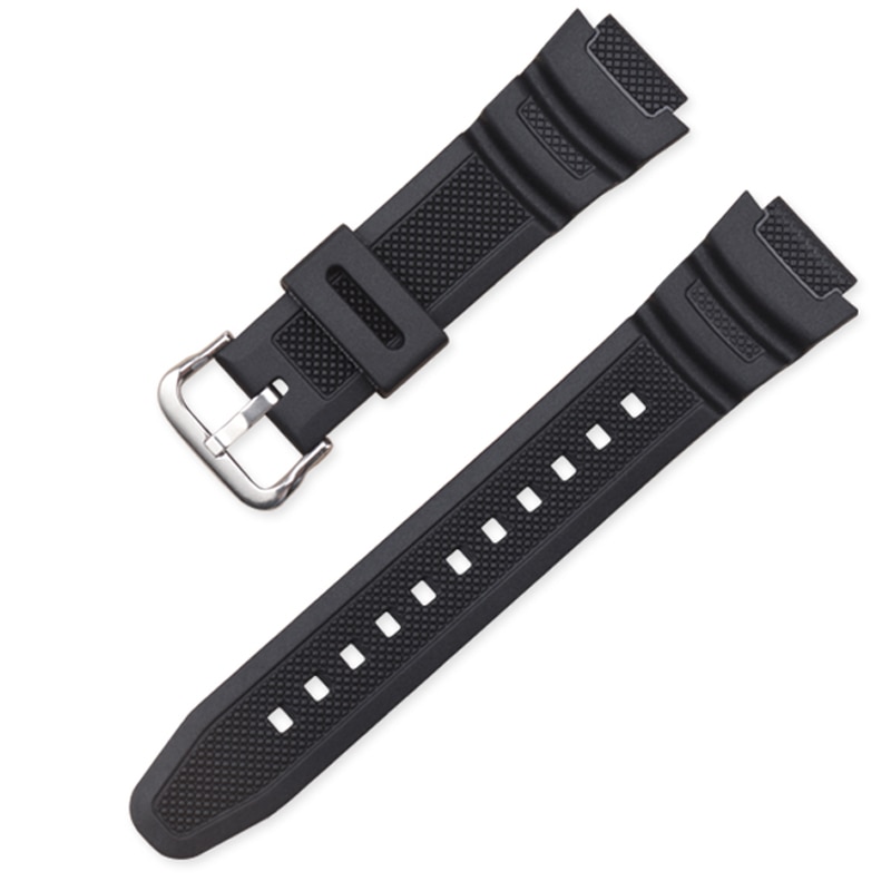 Bracelet En Silicone pour Casio AE-1000w AQ-S810W SGW-400H/SGW-300H Bracelet En Caoutchouc Boucle Ardillon Bracelet Montre Bracelet de Poignet Noir