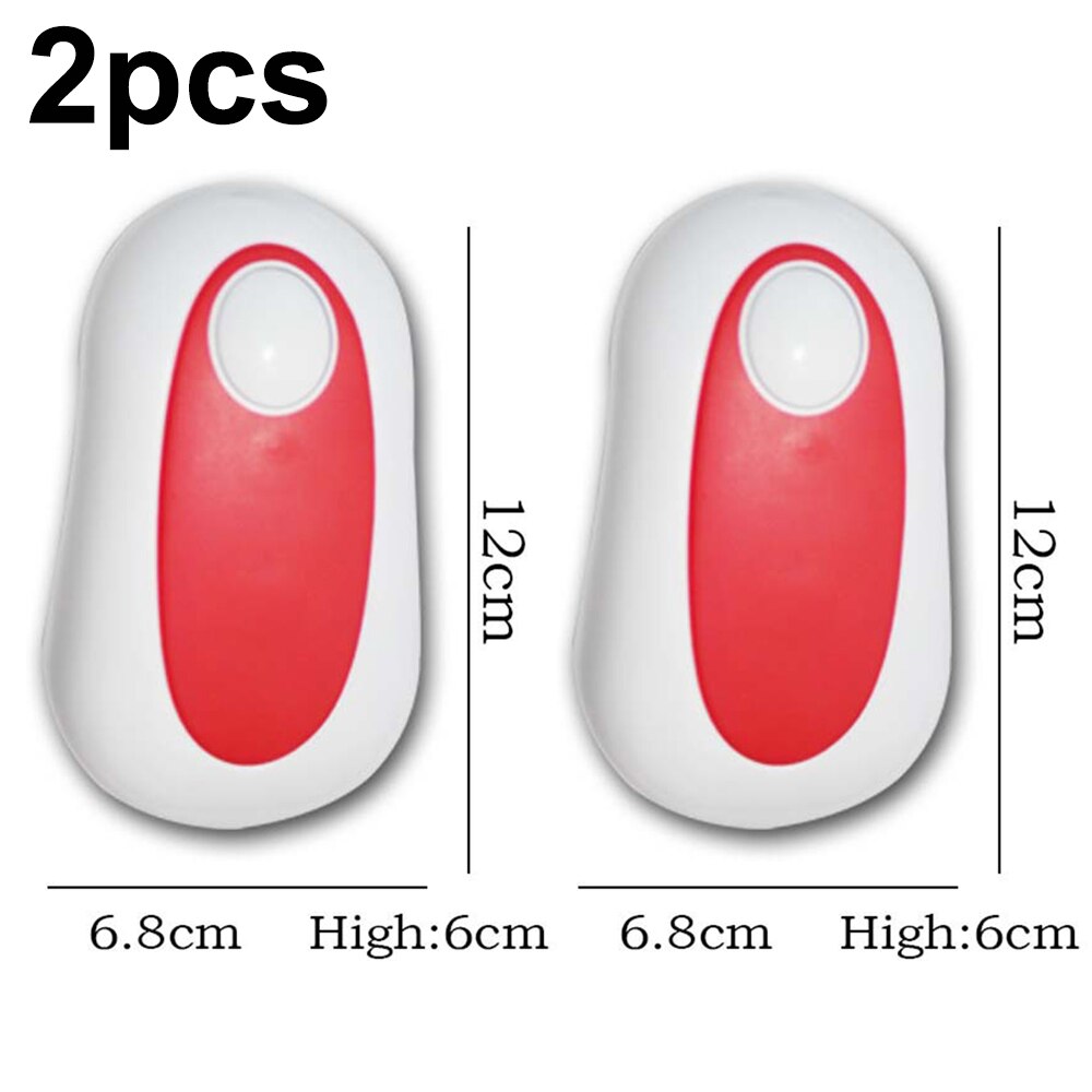 Ouvre-boîte électrique Portable, automatique, bord lisse, ergonomique, ouvre-bocal électrique de poche, outils de Bar de cuisine 2 pièces: 2pcs red