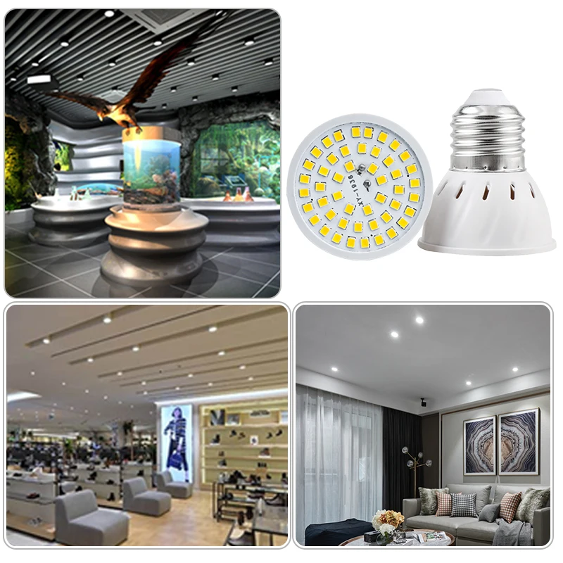 E27 E14 MR16 GU10 Lampada LED ampoule 3W 4W 5W 110V 220V Bombillas lampe à LED projecteur 48 60 80 LED 2835 SMD Lampara Spot